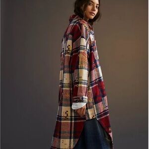 Anthropologie Colorful Plaid Cape